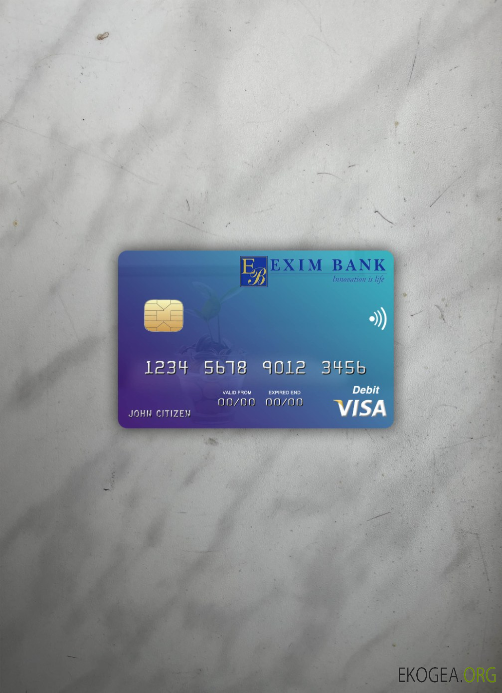 Djibouti Exim Bank carte de débit visa photolook , avant